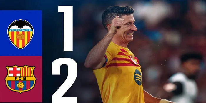 Hasil Valencia vs Barcelona: Skor 1-2